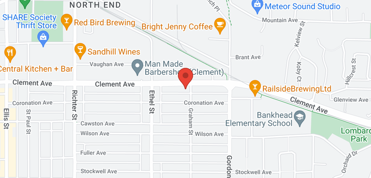 map of 985 Clement Avenue